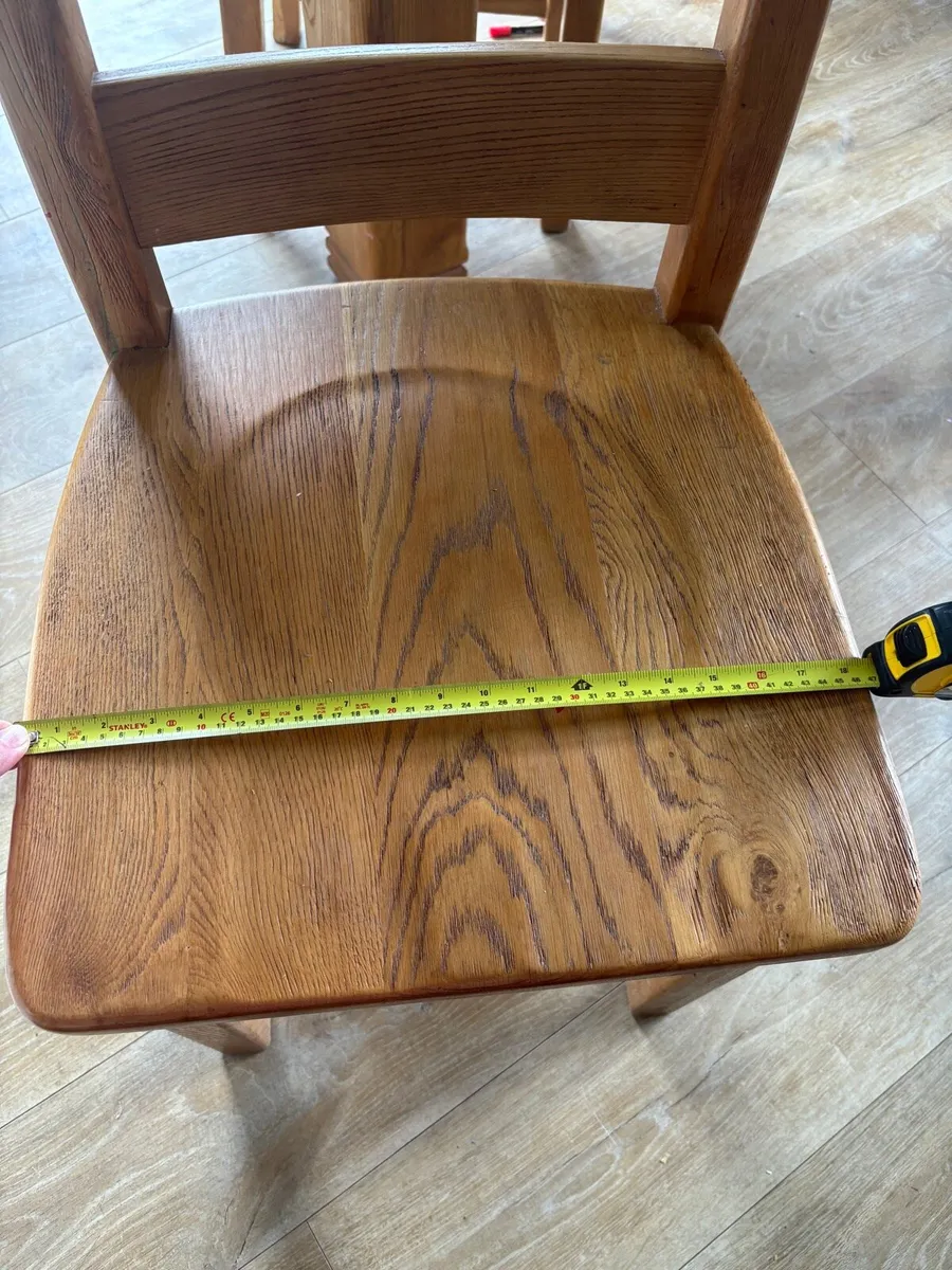 Oak chairs x 6 - Image 4
