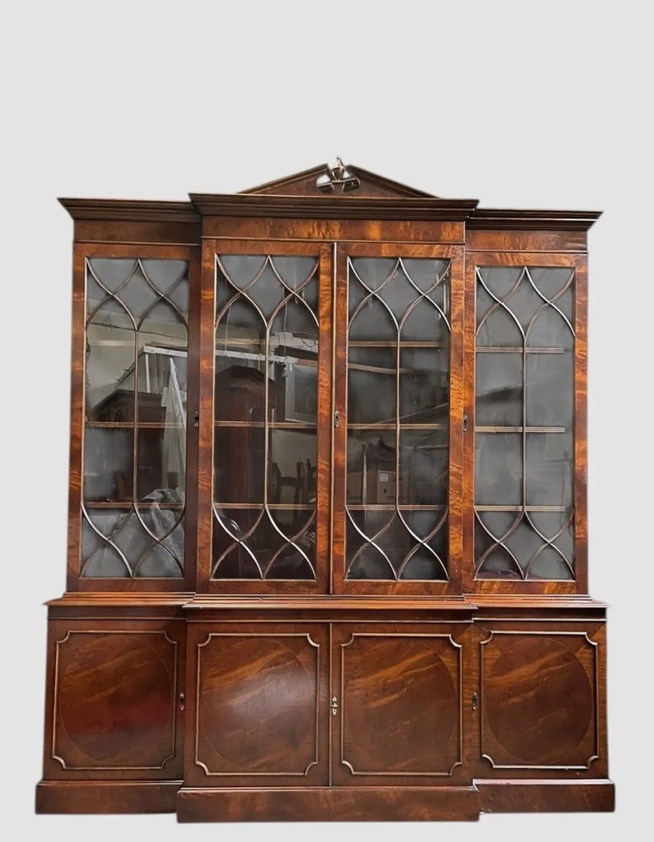 Irish mahogany library bookcase - Image 2