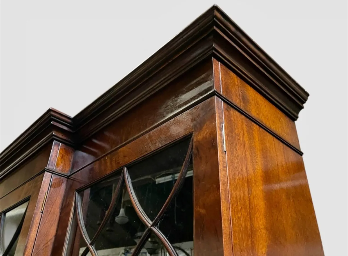 Irish mahogany library bookcase - Image 3