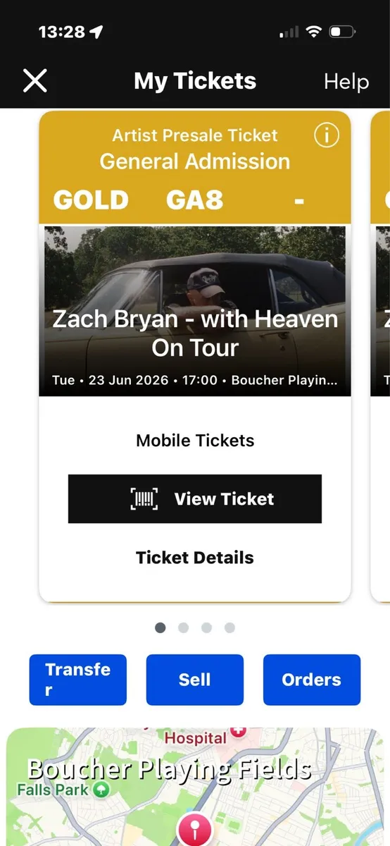 4 Zach Bryan tickets 23rd gold circle