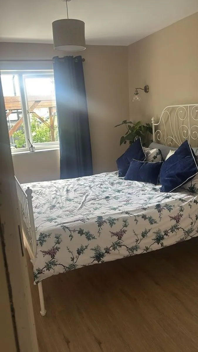 King size bed frame and mattress - Image 2
