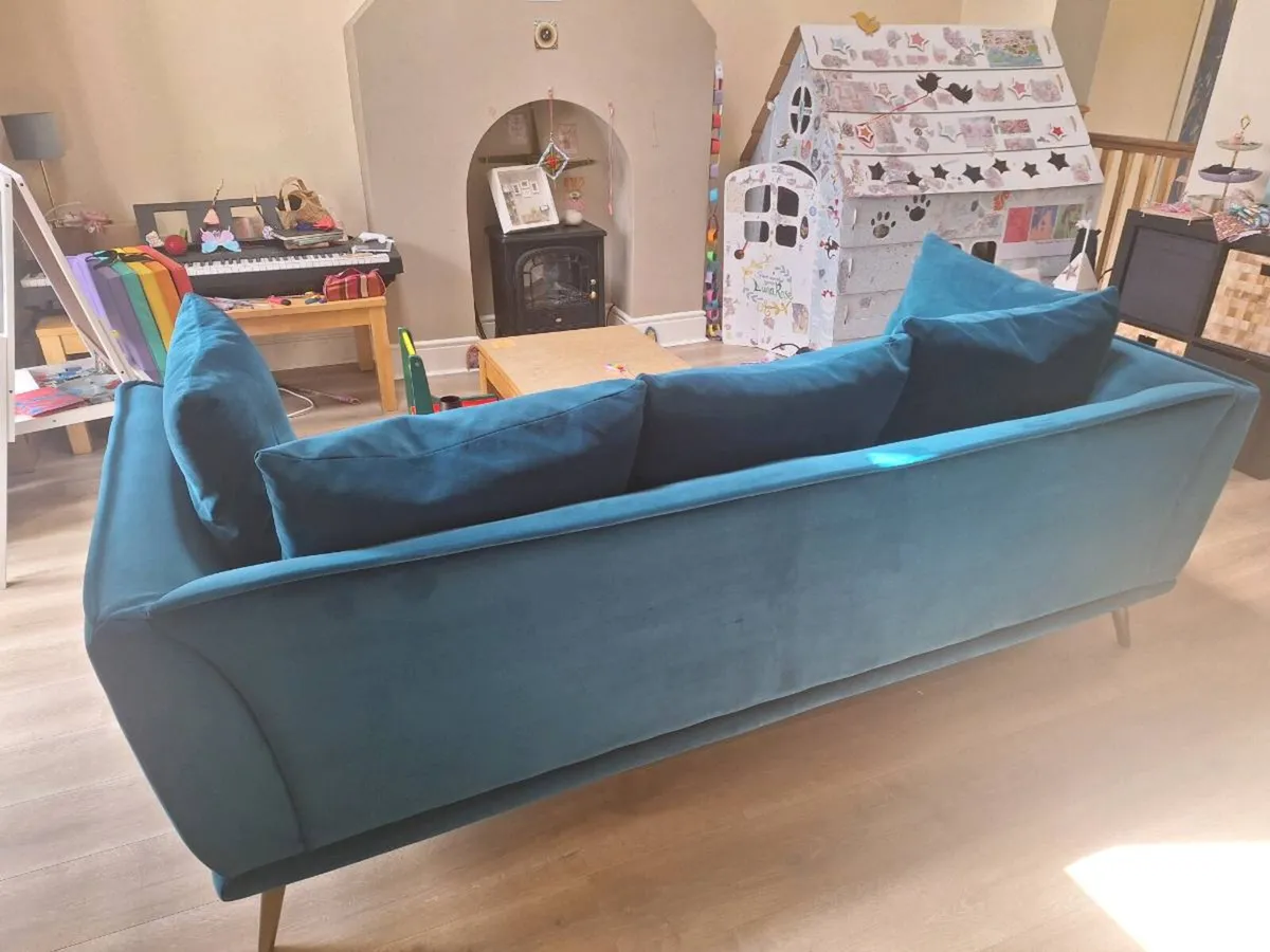 Velvet 4 seater couch - Image 2
