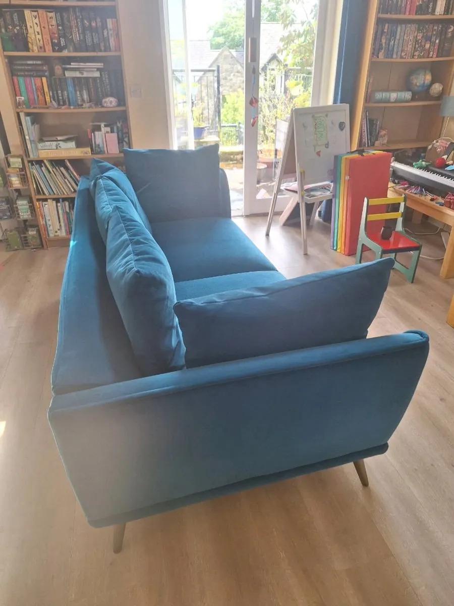 Velvet 4 seater couch - Image 3
