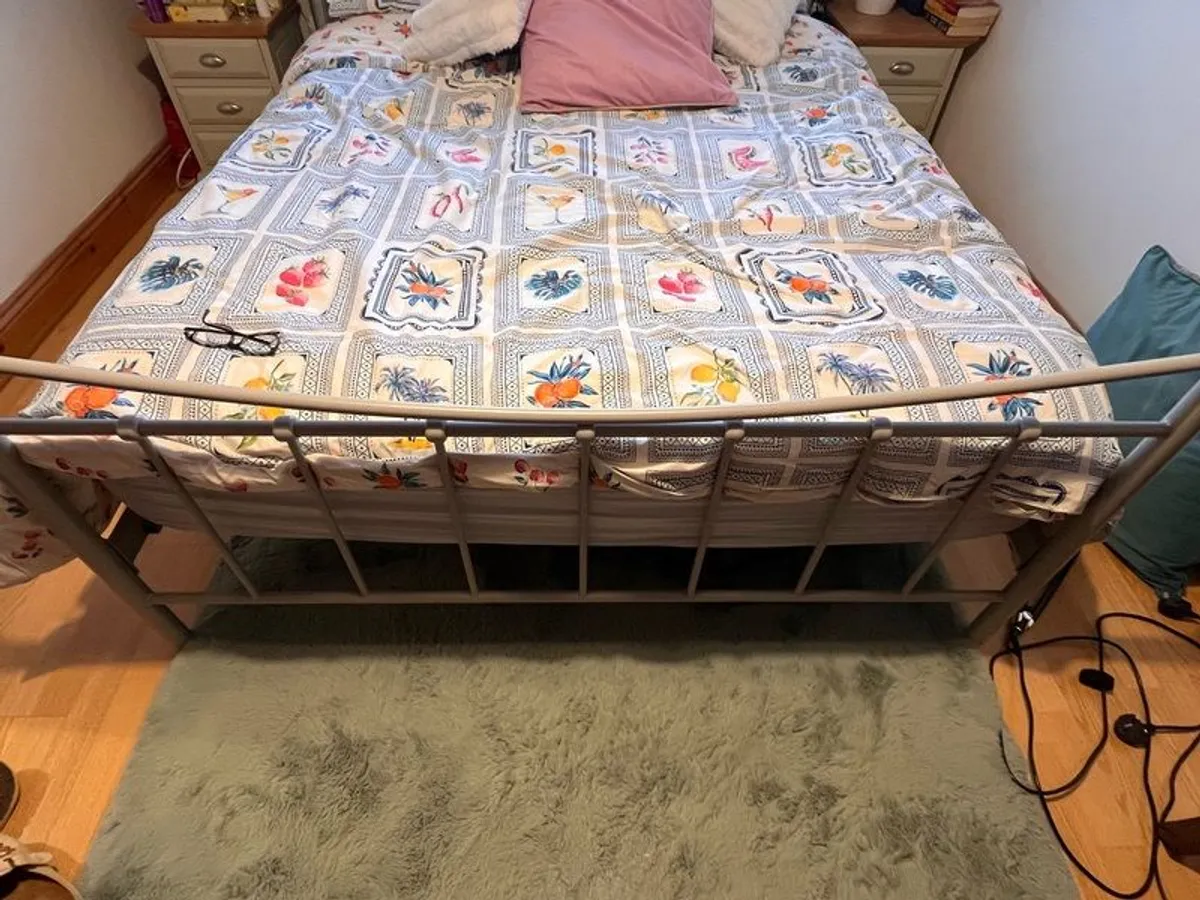 grey metal bed frame - Image 2