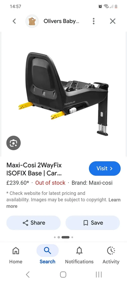 Maxi cosi 2way fix isofix base - Image 3