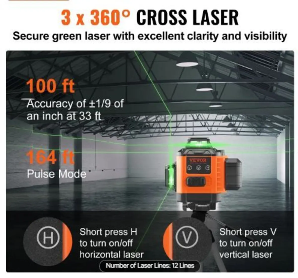 Laser Level 3048 cm Green Cross Line Self - Image 2