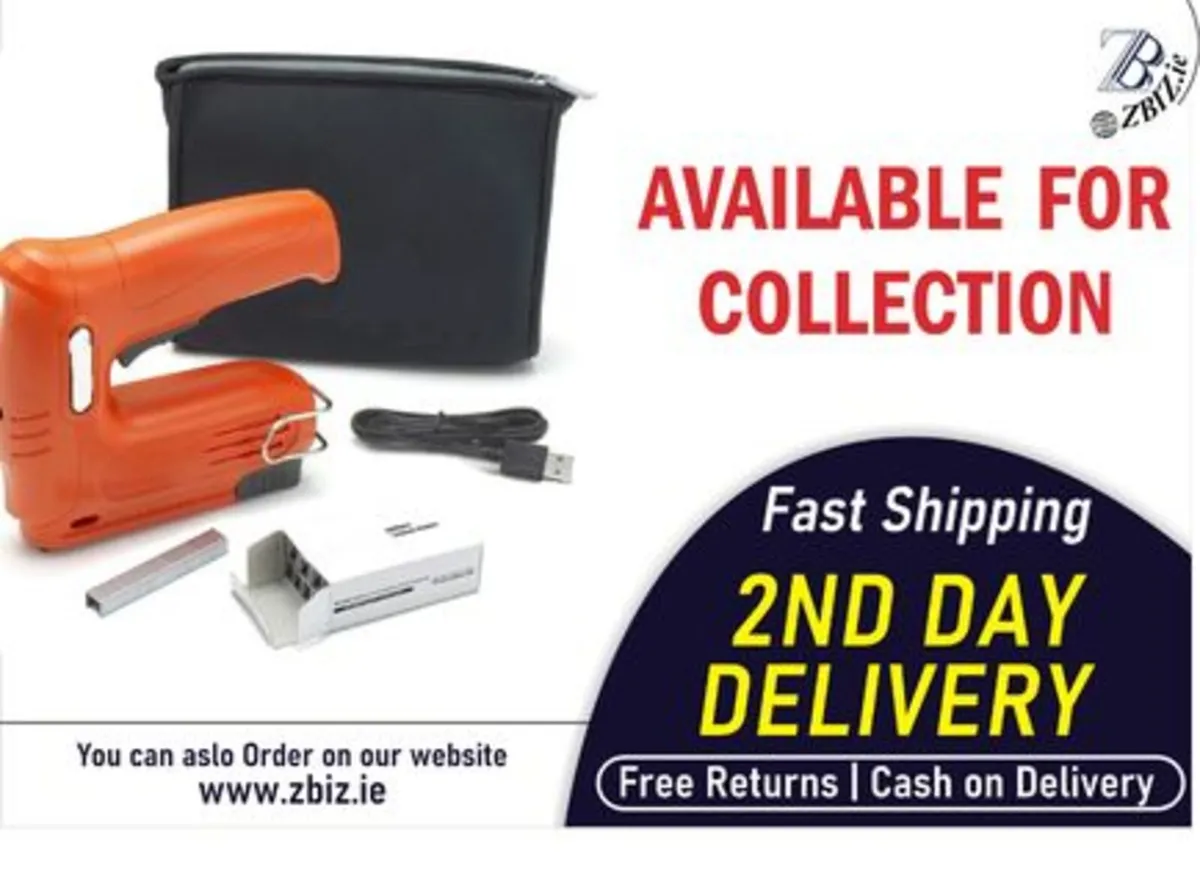 Cordless 4V Nail Gun with Storage Bag Included - Image 1
