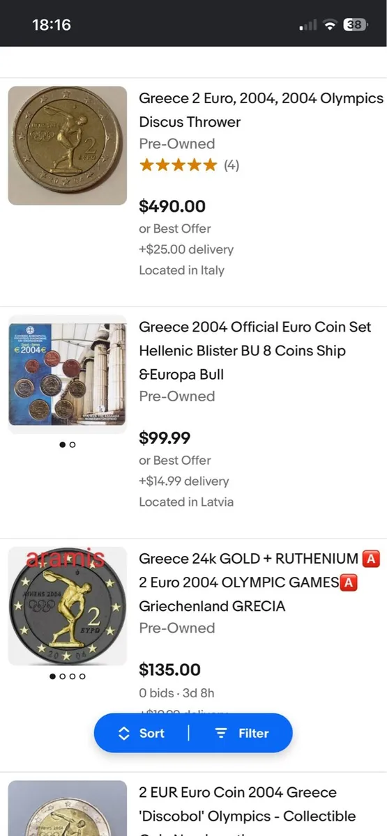 Coin Rare €2 2004 Athens  Olympic coin - Image 3