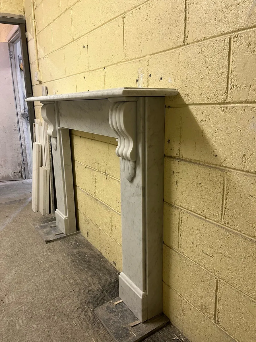 White marble fireplace - Image 3