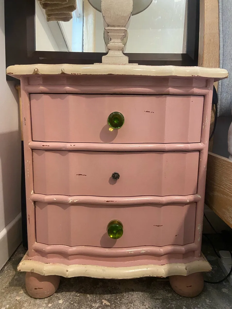 Pair of Pink Antique lockers *SOLID WOOD* - Image 1