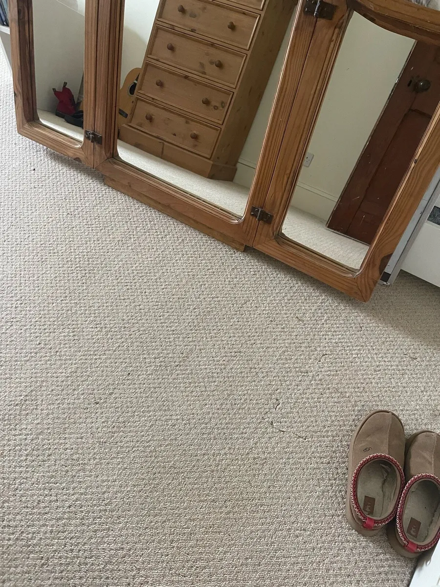 Mexican pine desk with mirror - Image 4