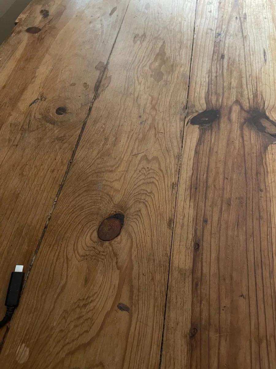 Mexican pine desk with mirror - Image 3