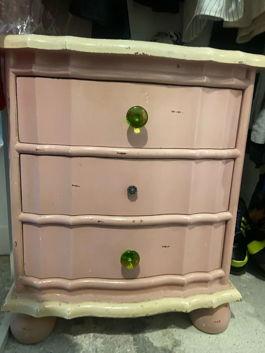 Pair of Pink Antique lockers *SOLID WOOD* - Image 2