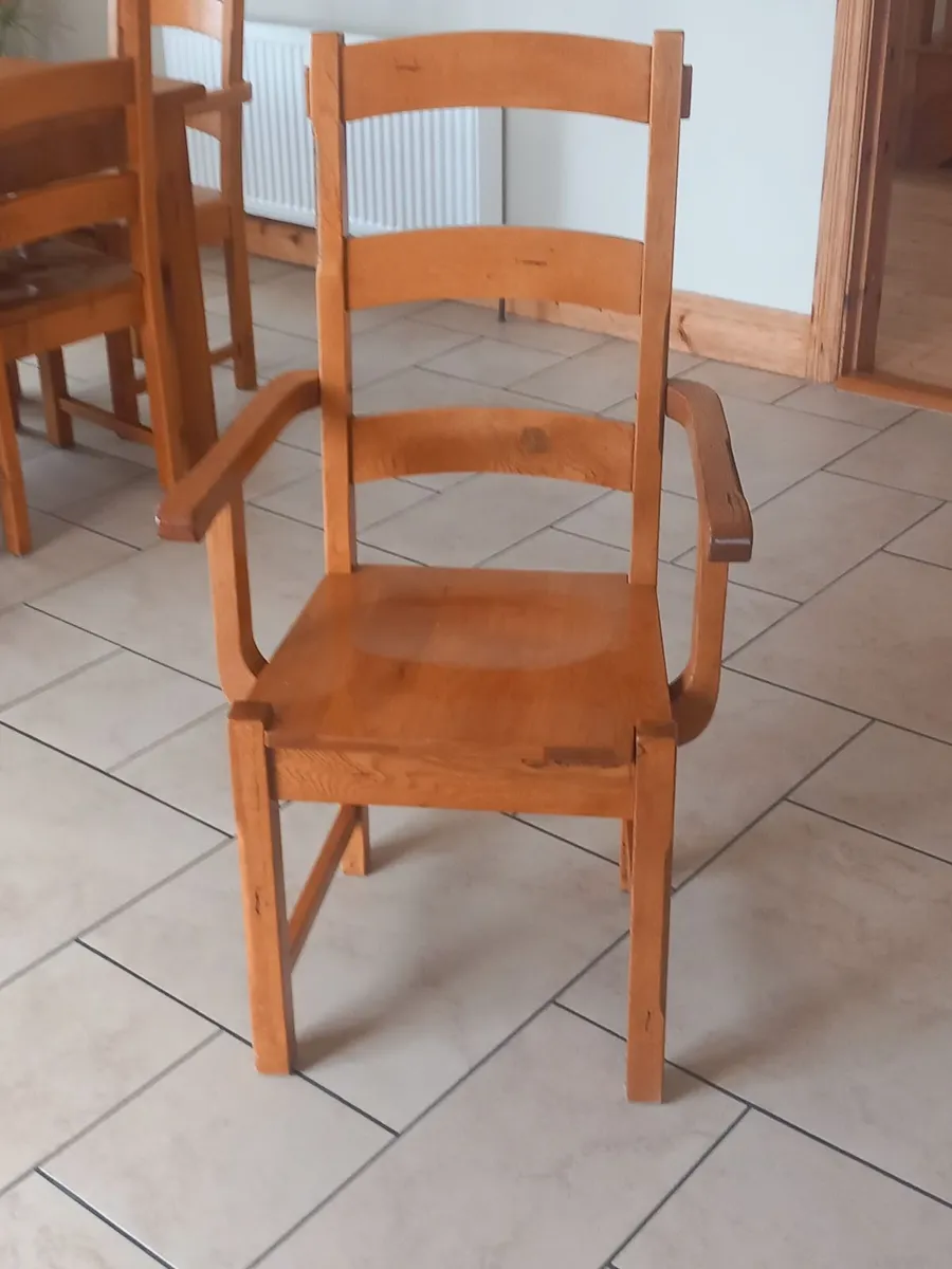 Kitchen 1.8 metre dining oak table (8 chairs) - Image 2