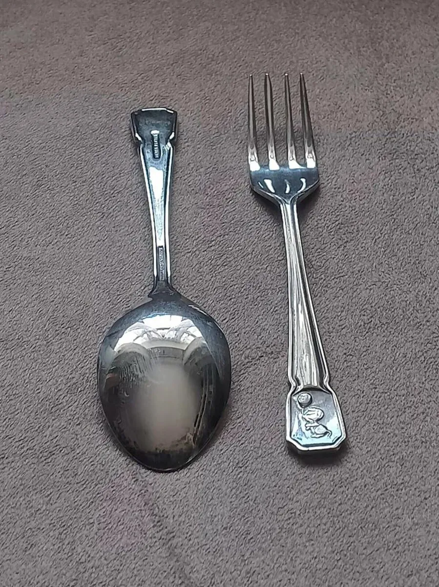 Vintage Sheffield Childs Fork & Spoon Set. - Image 2