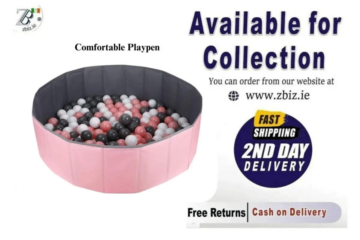 32 Kids Play Ball Pool Baby Round Ball Pit Comfort - Image 1