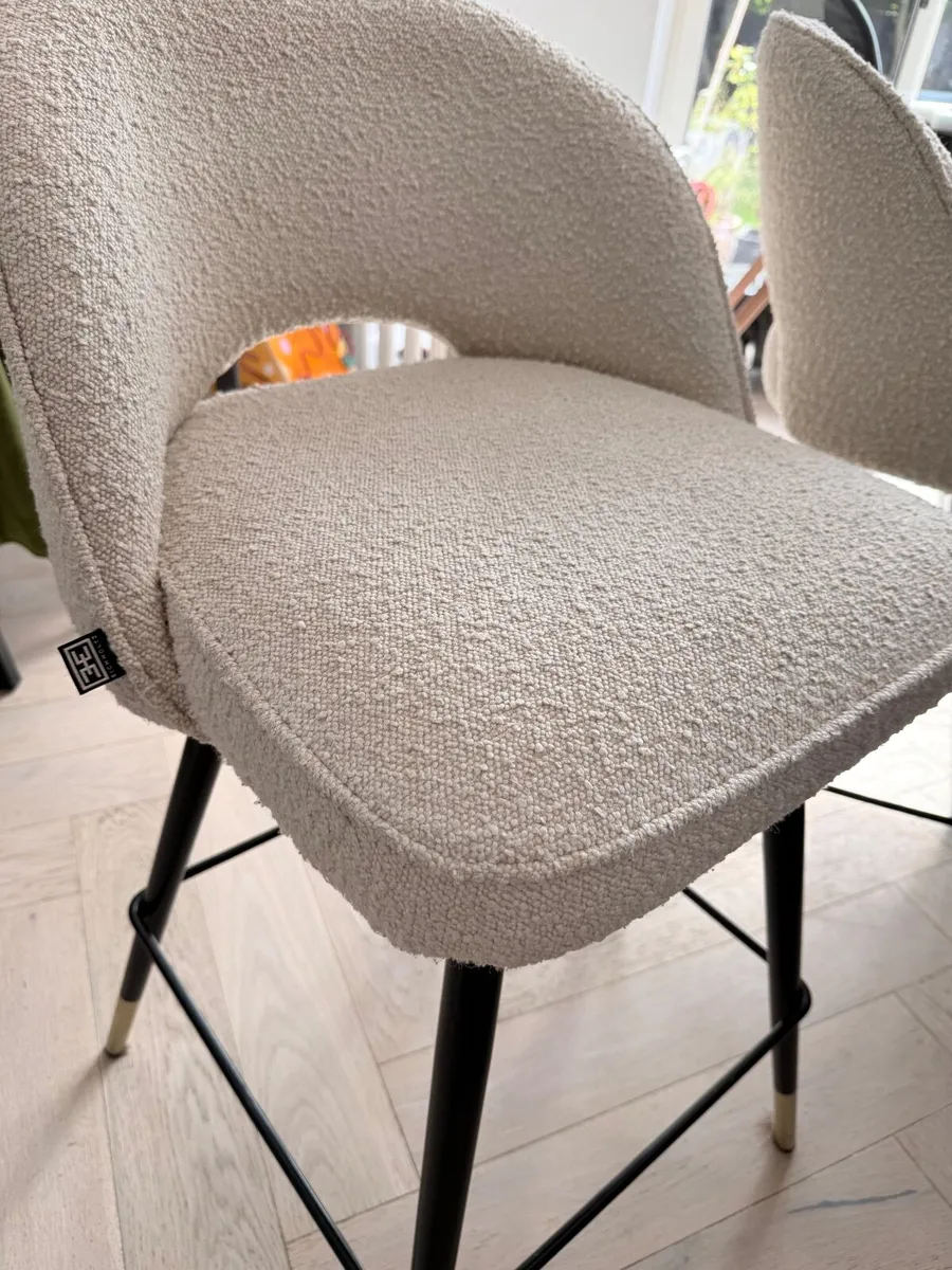 Eichholtz boucle counter stools - Image 2
