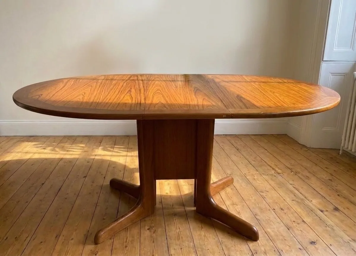 G Plan Teak Drop Leaf Dining Table & Danish Chairs - Image 3