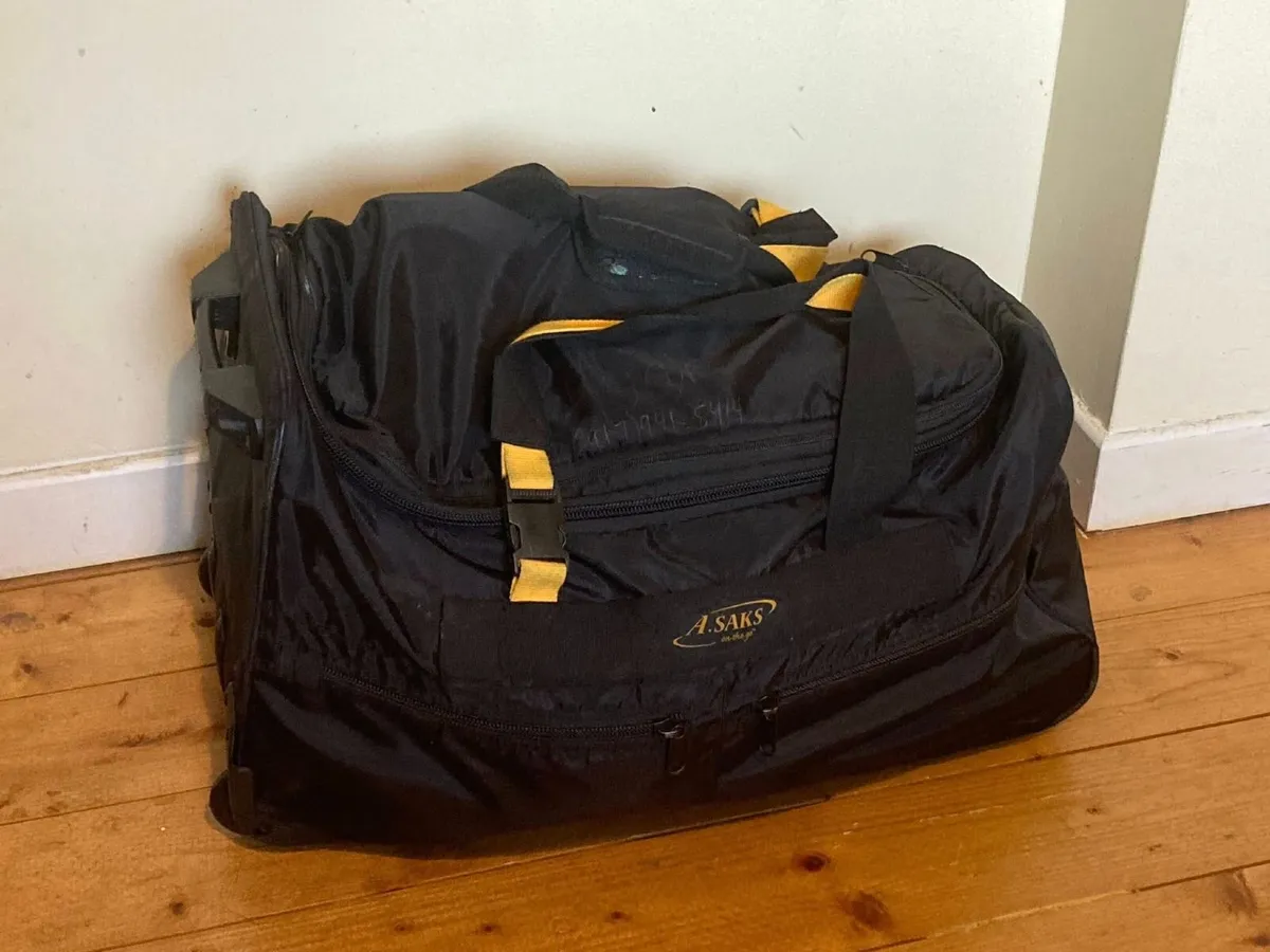 A.SAKS Rolling Wheeled Duffel Bag – Good Condition - Image 2