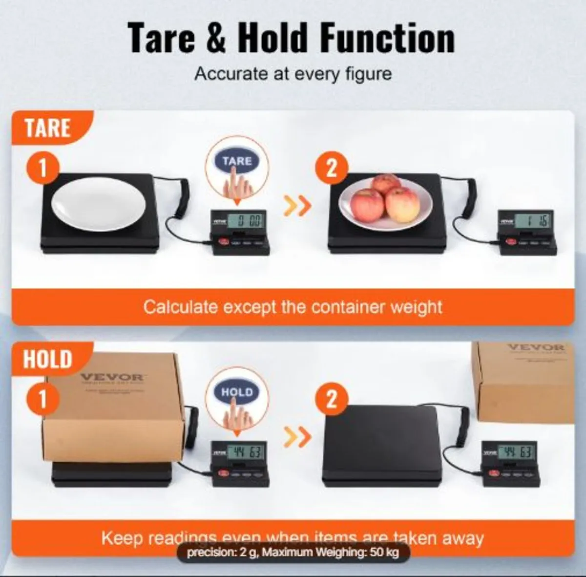 Shipping Scale Digital Postal Scale 49.9 kg x 2 g - Image 2