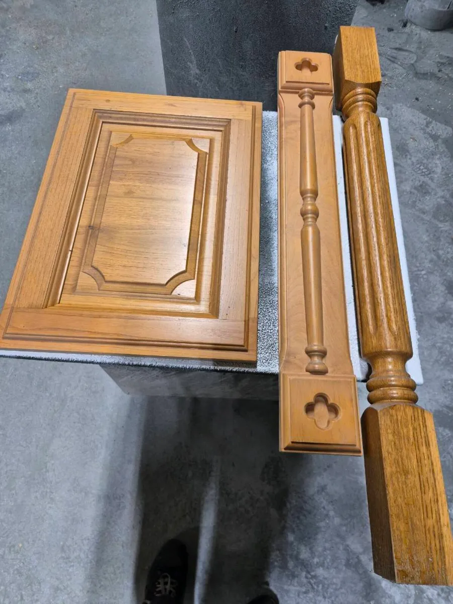 Kitchen cabinet doors and turned posts