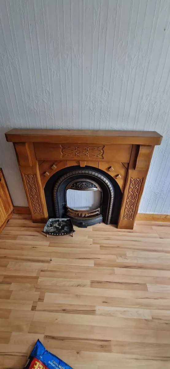 Cast Iron Fireplace with full wood surround