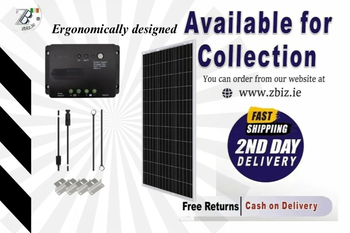 Solar Panel Kit 12V Home and Campervan Setup - Image 1
