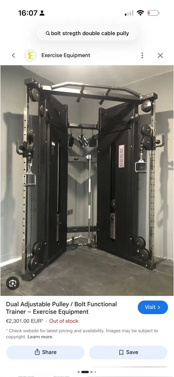 Gym double cable pulley - Image 1