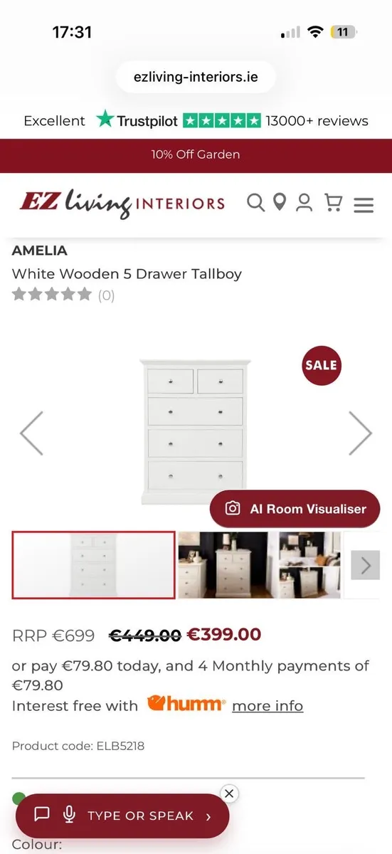 EZ Living Amelia Chest & Dress table - Image 2