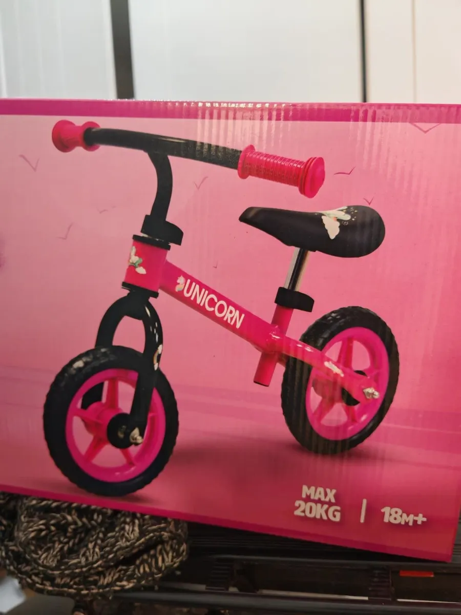 Unicorn Balance Bikes for Kids 10" wheel size - Image 1