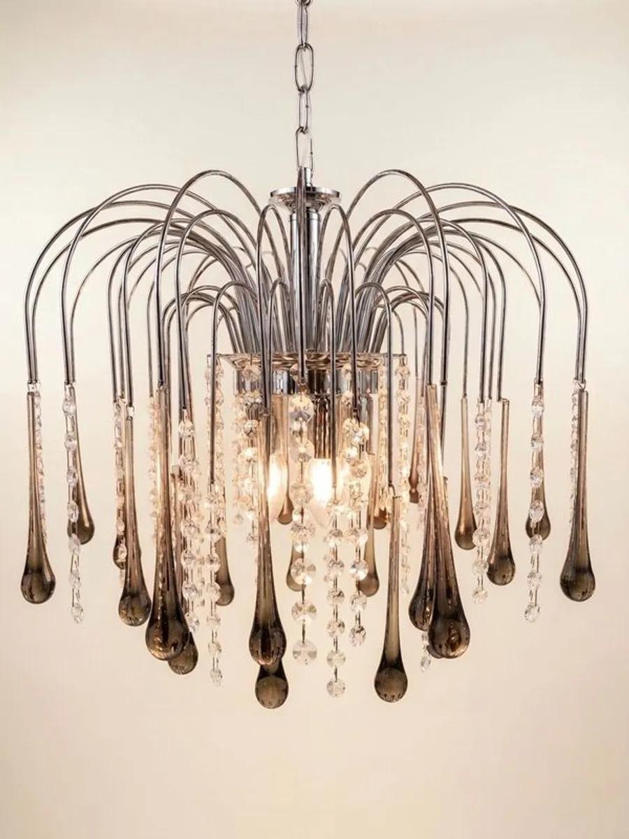Stunning 1970s Paolo Venini Design Murano Glass Chandelier Iconic Mid-Century Design - Image 1