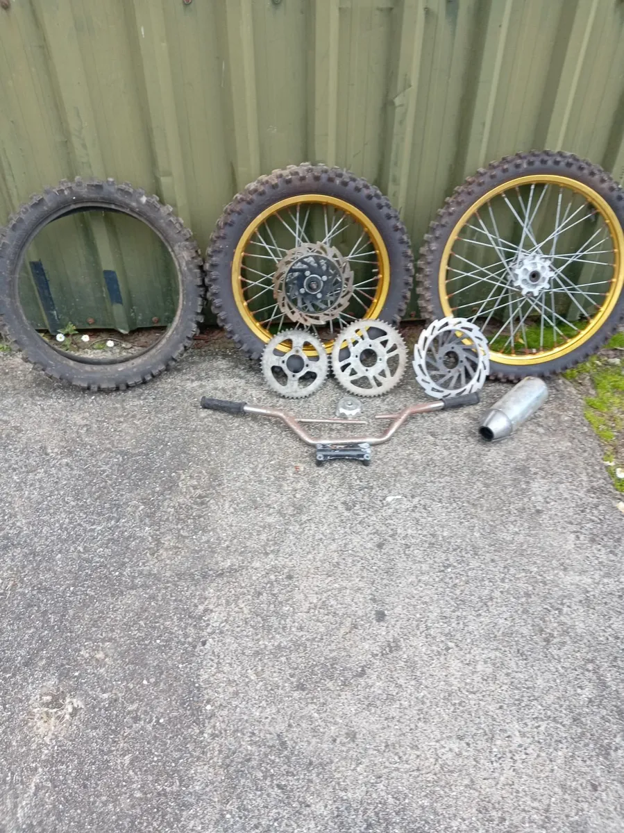 Motor bike wheels from dirt bike - Image 1