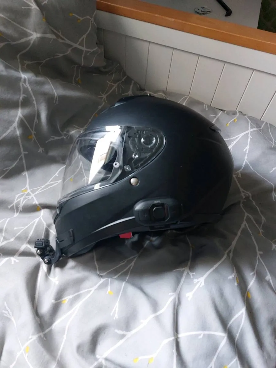 HJC C10 motorcycle helmet & Sena intercom system - Image 1