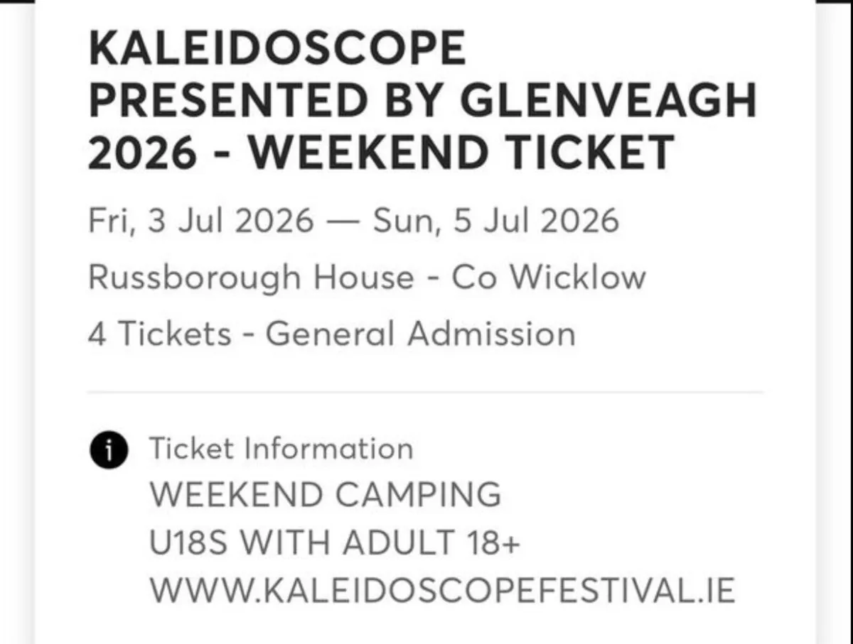 Kaleidoscope family tickets - Image 3