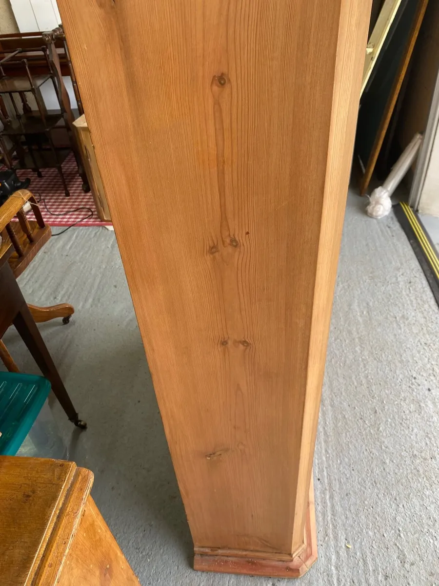 Antique pine glazed cupboard - Image 2