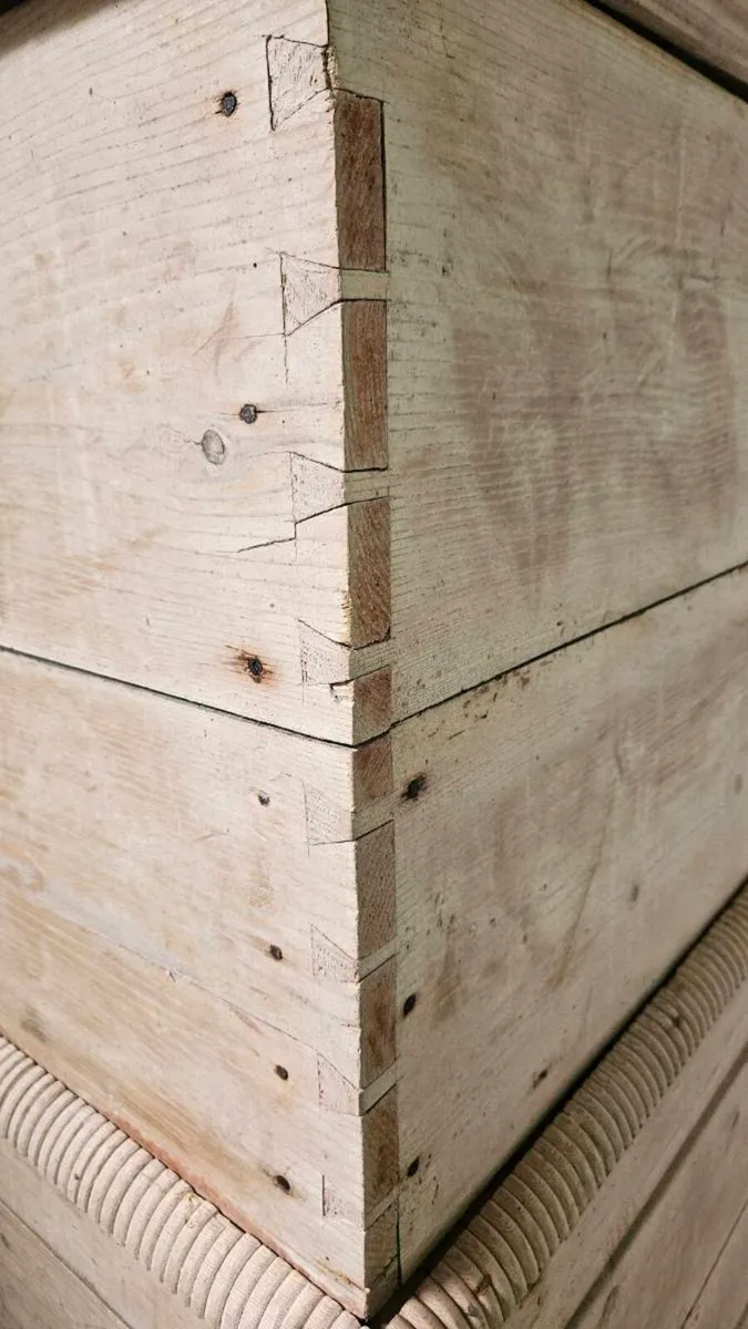 Antique Irish Pine Furniture Blanket Chest - Image 4