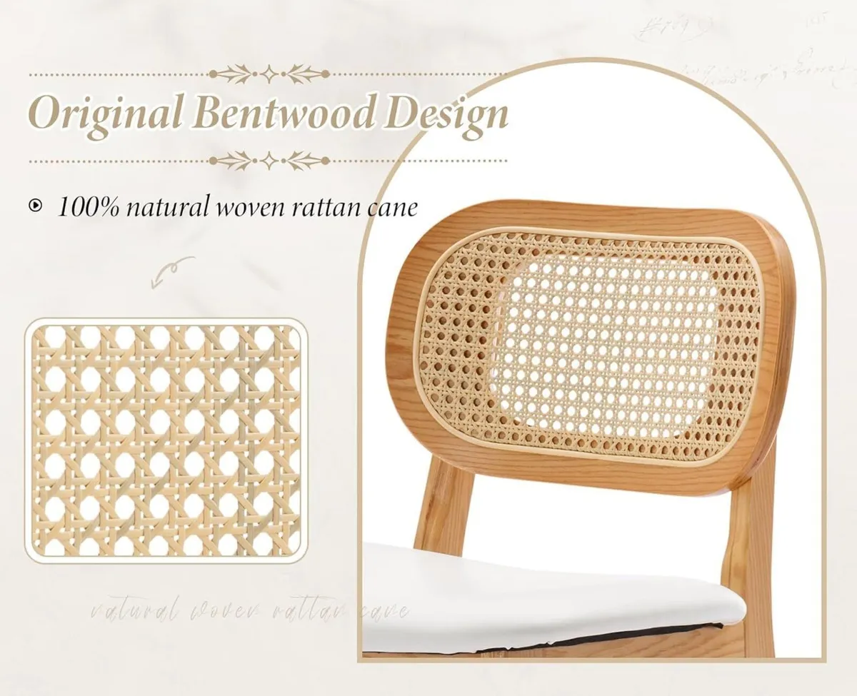 Set of 2 Bar Stools PU Leather - Image 3