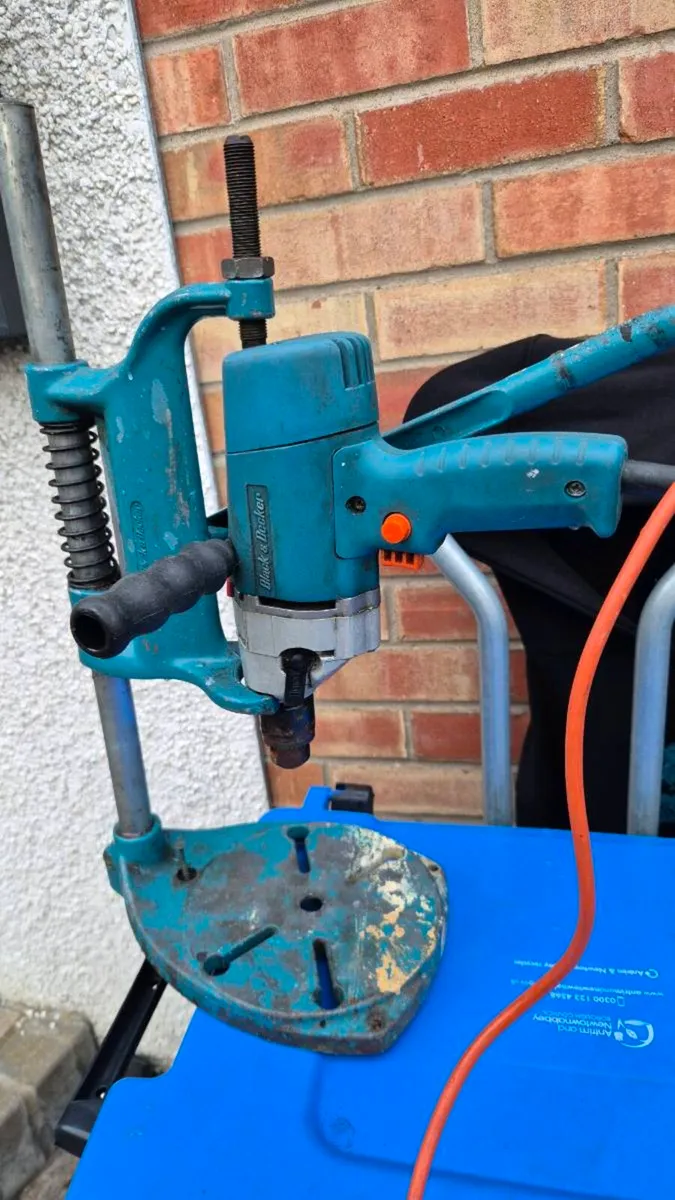 Vintage Black & Decker Drill  & Press / Pillar Sta - Image 2
