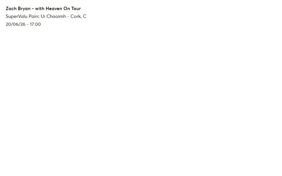 2 Zach Bryan Tickets - Gold Circle -Cork - 20 June - Image 3