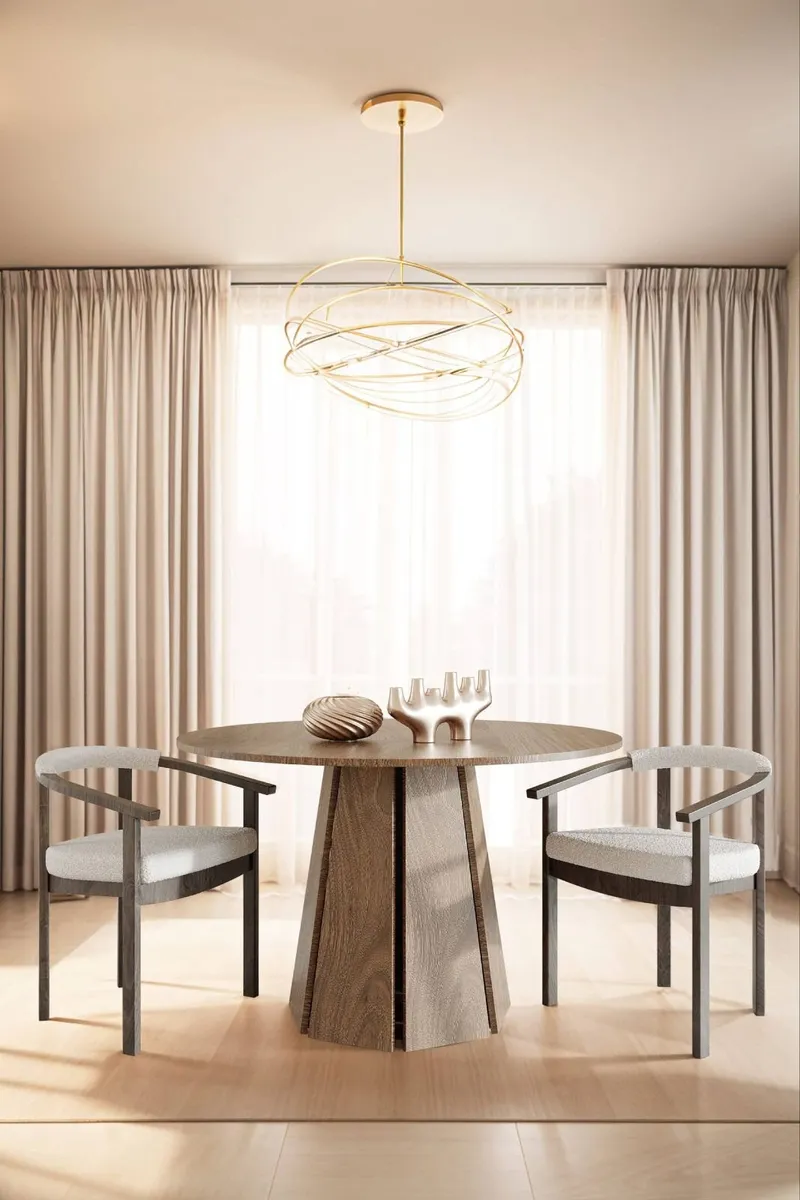 Extendable Round Dining Table 100 to 140cm - Image 4