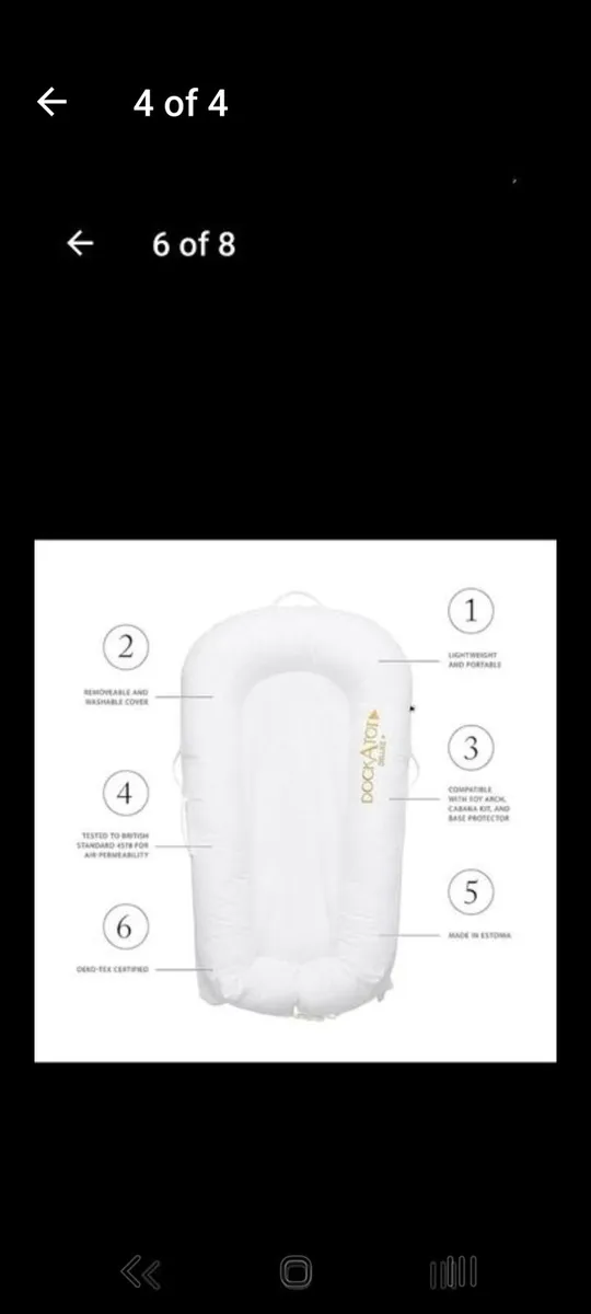 Dockatot dock prestige white sleeping pod - Image 4