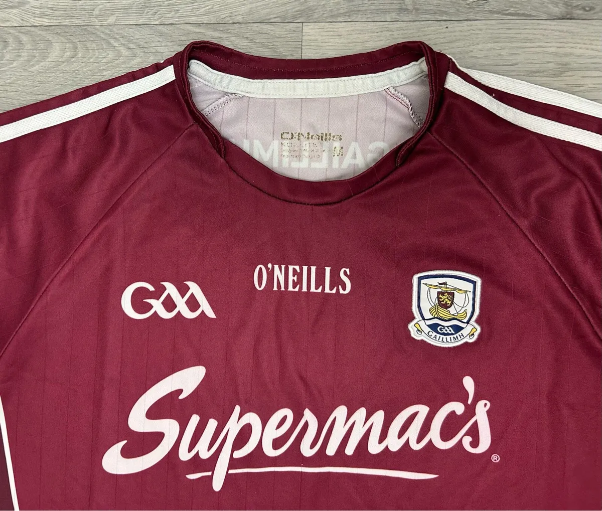 Oneills Galway Gaa Jersey Shirt Mens Medium - Image 3