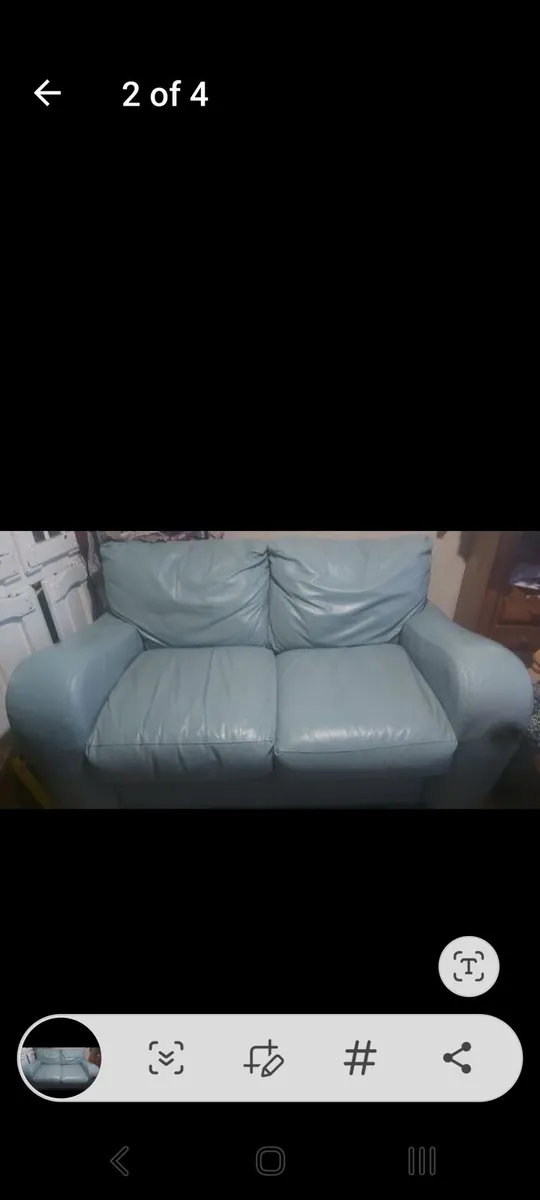 2 seater leather sofa - Image 3