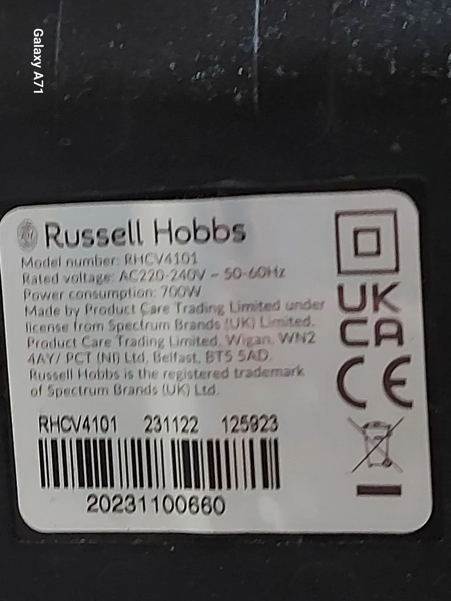 Russell Hobbs Model RHCV4101 Vacuum Cleaner - Image 3
