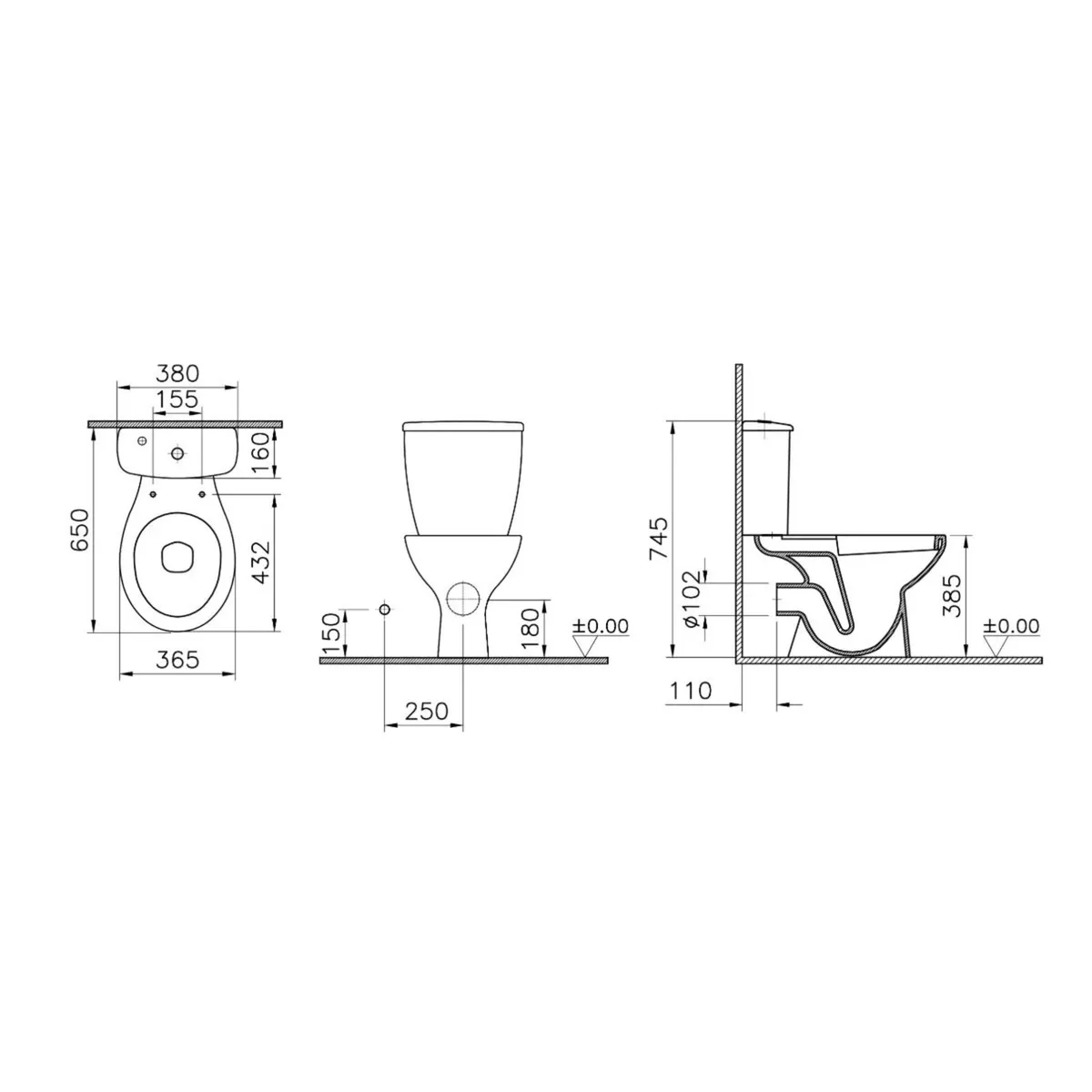 Bathshack - Vitra Compact Close Coupled Toilet - Image 2