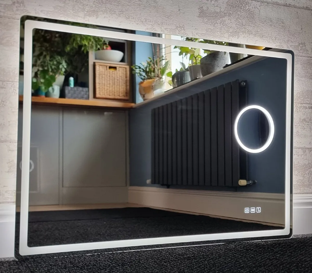 LED Bathroom Mirror Bluetooth Speakers Antifog - Image 1