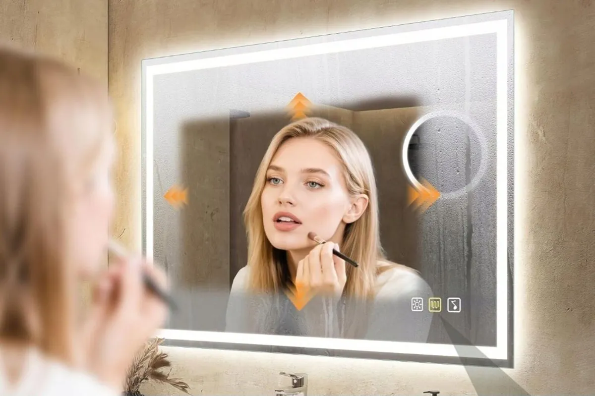 LED Bathroom Mirror 60x80cm  Speakers Antifog - Image 4