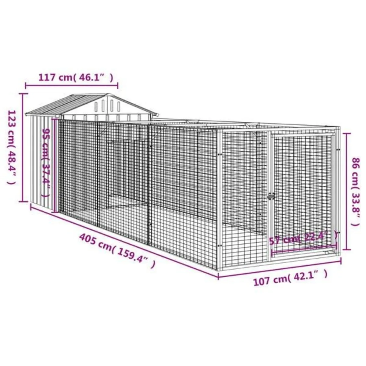 Dog House with Run - Image 2