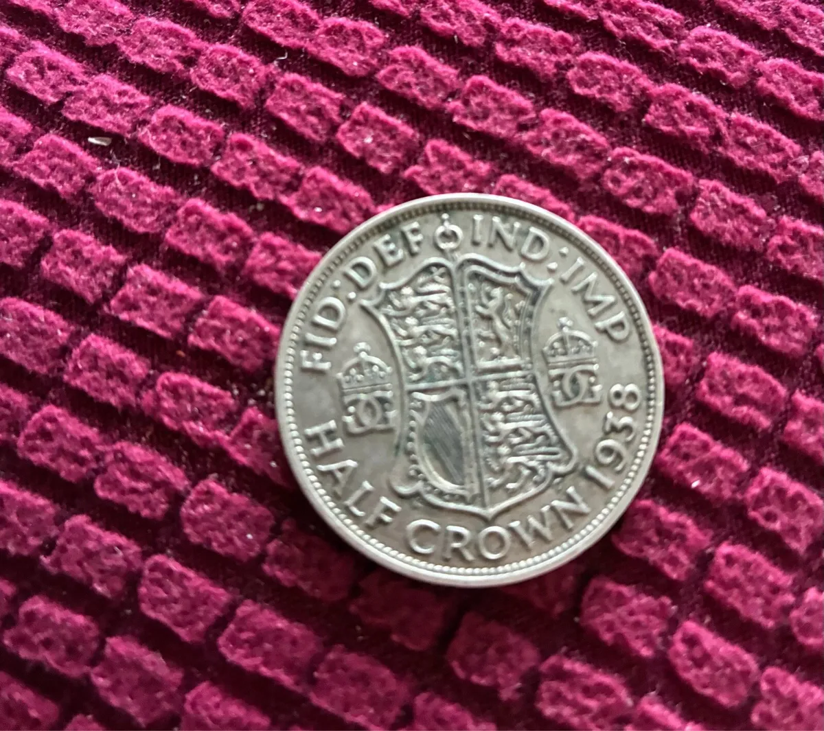 Rare 1938 Silver Half Crown - Image 2