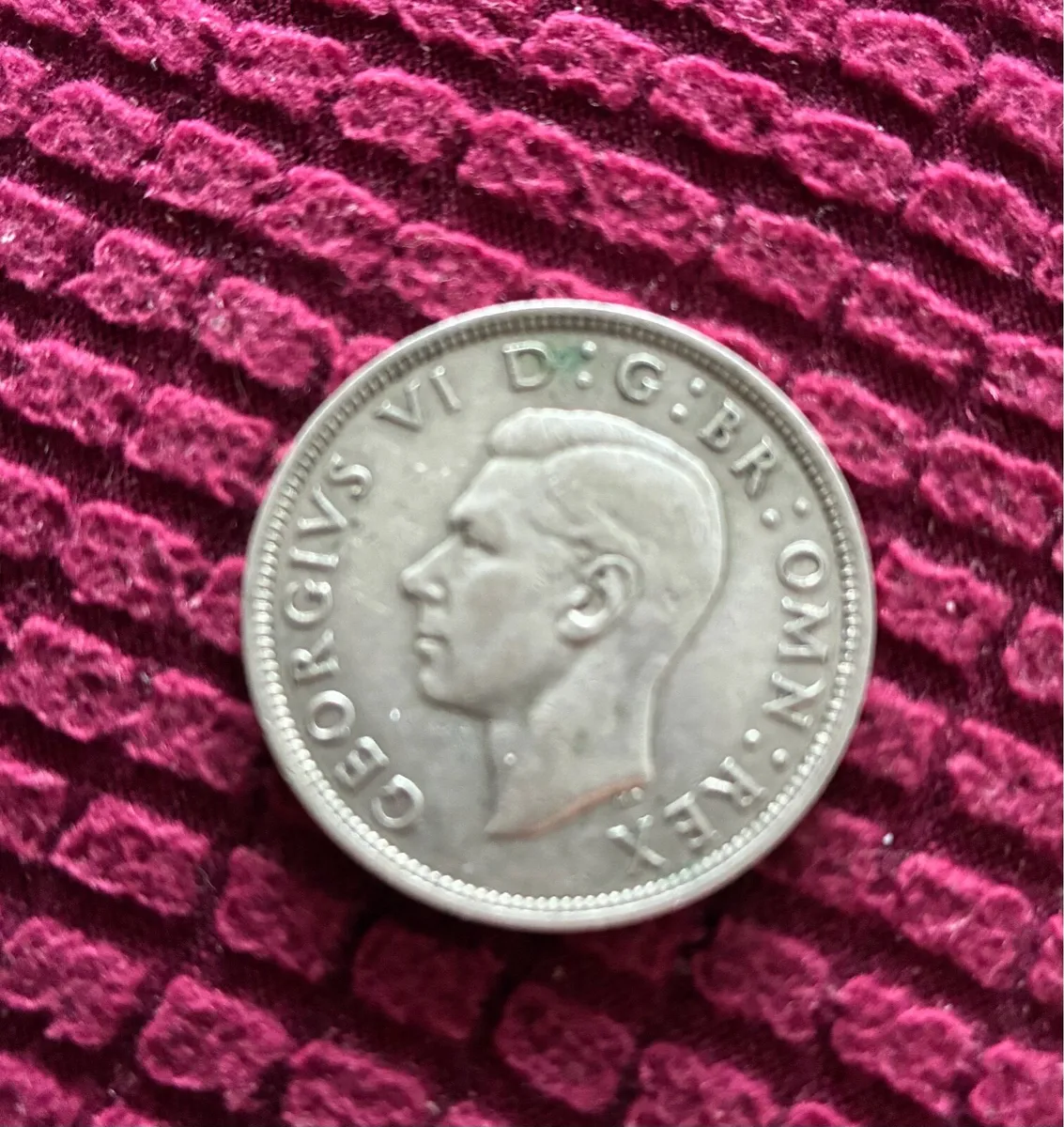 Rare 1938 Silver Half Crown - Image 1